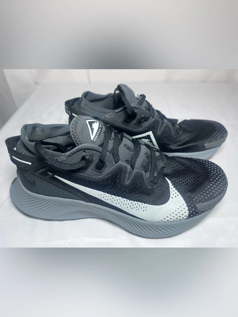 Nike Trail Pegasus Women's Black and White Athletic Running Shoes